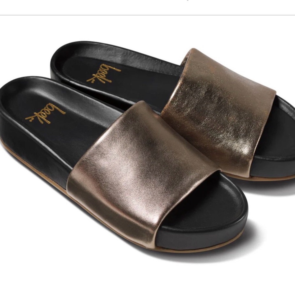 Beek Metallic Slide Sandals